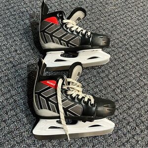 Black and Red Kids Ice Skates